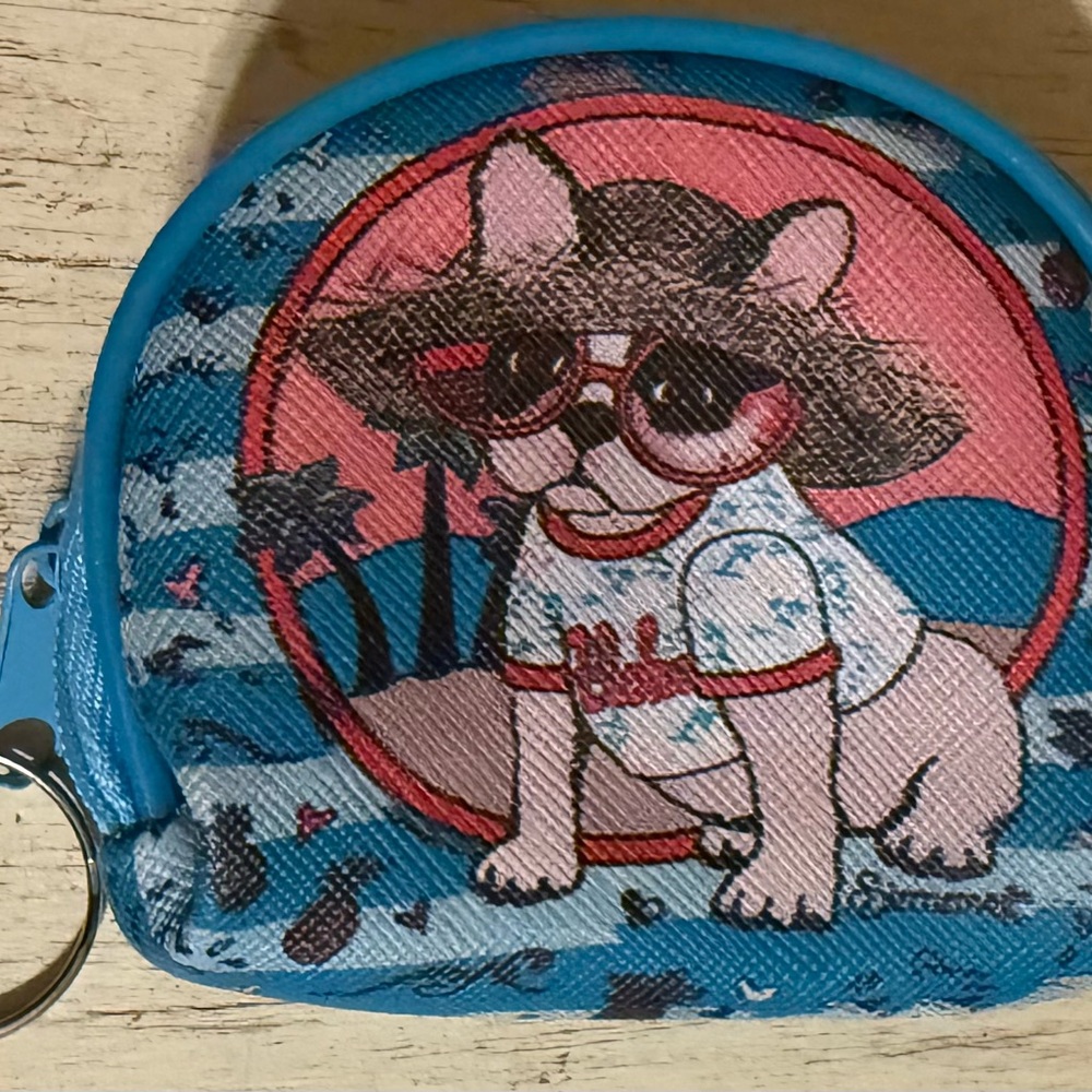 Key Chain Dog Coin Purse Pug - Picture 3 of 5